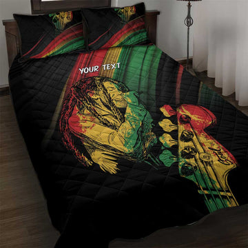 Personalised Afro Vibes Quilt Bed Set Reggae King - Live The Way You Love LT7