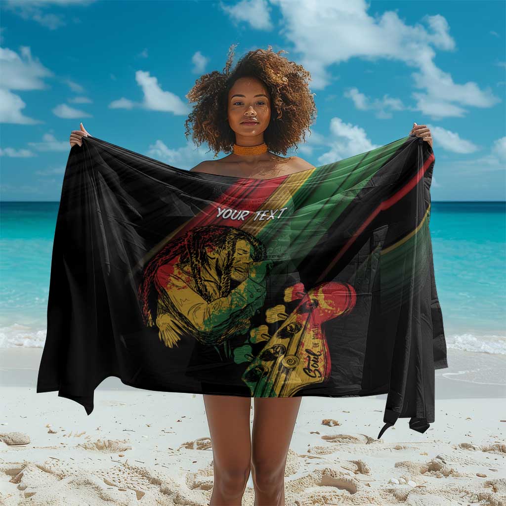 Personalised Afro Vibes Sarong Reggae King - Live The Way You Love LT7