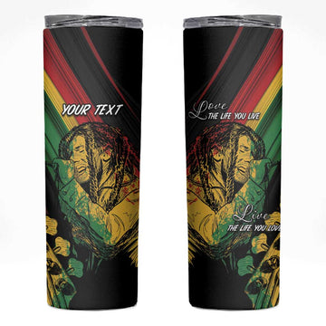 Personalised Afro Vibes Skinny Tumbler Reggae King - Live The Way You Love LT7