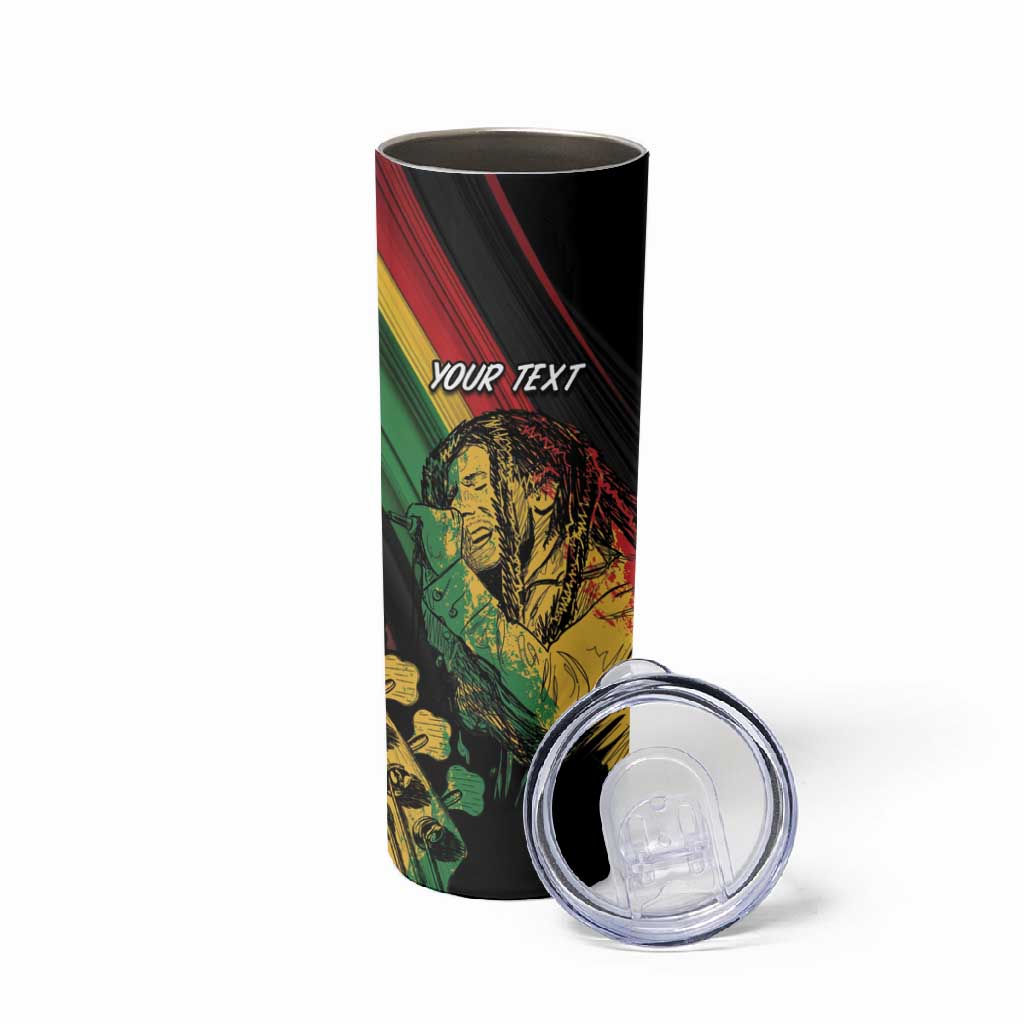 Personalised Afro Vibes Skinny Tumbler Reggae King - Live The Way You Love LT7