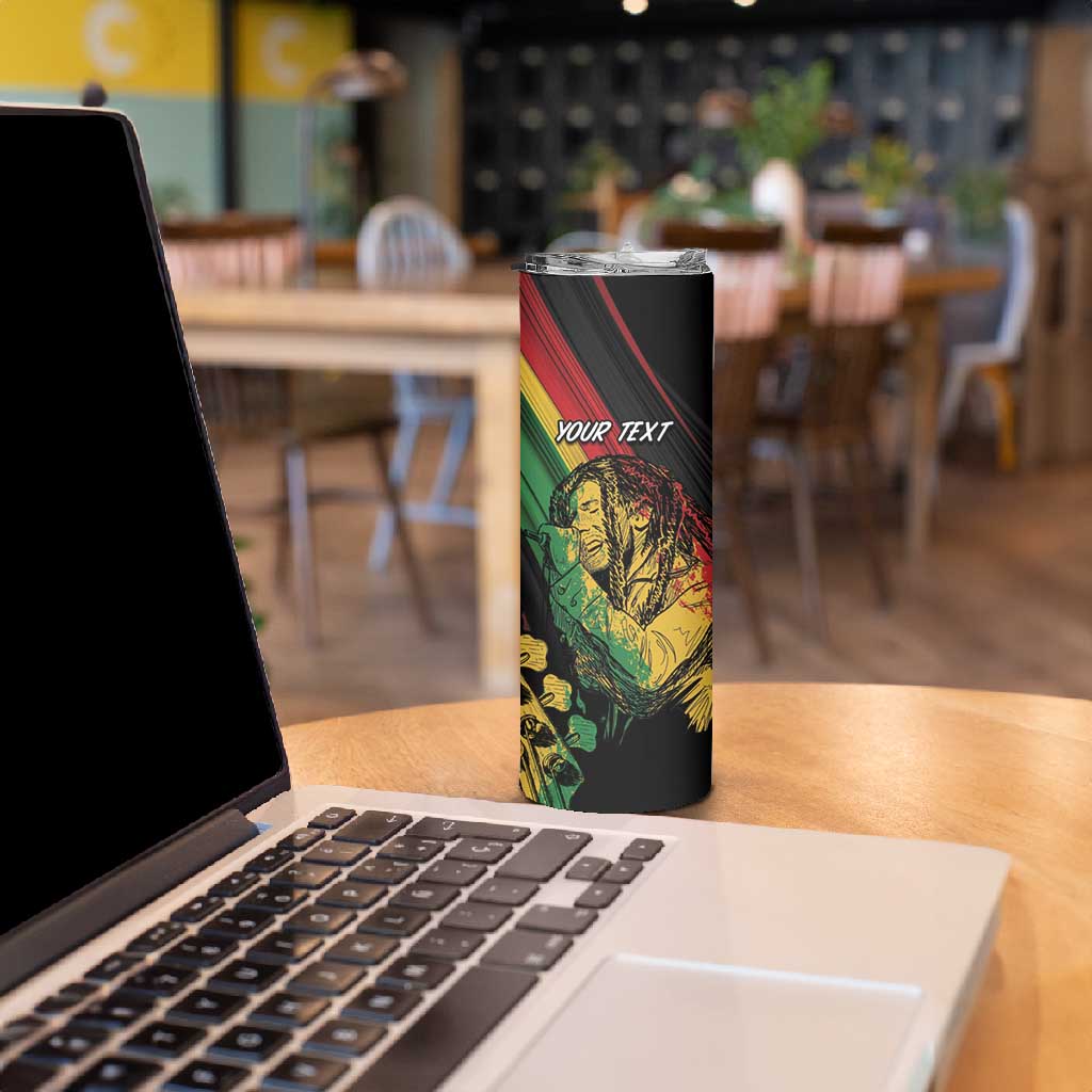 Personalised Afro Vibes Skinny Tumbler Reggae King - Live The Way You Love LT7