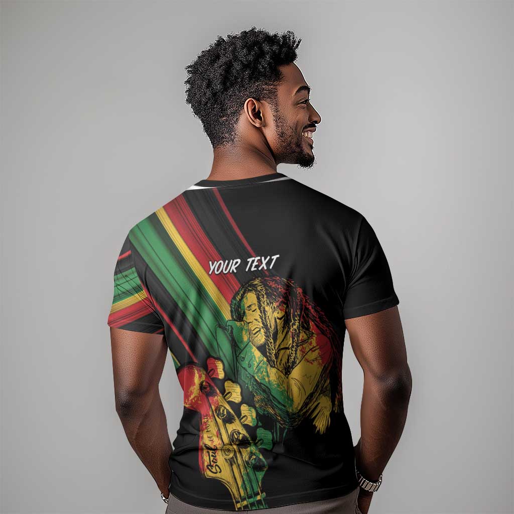 Personalised Afro Vibes T shirt Reggae King - Live The Way You Love LT7