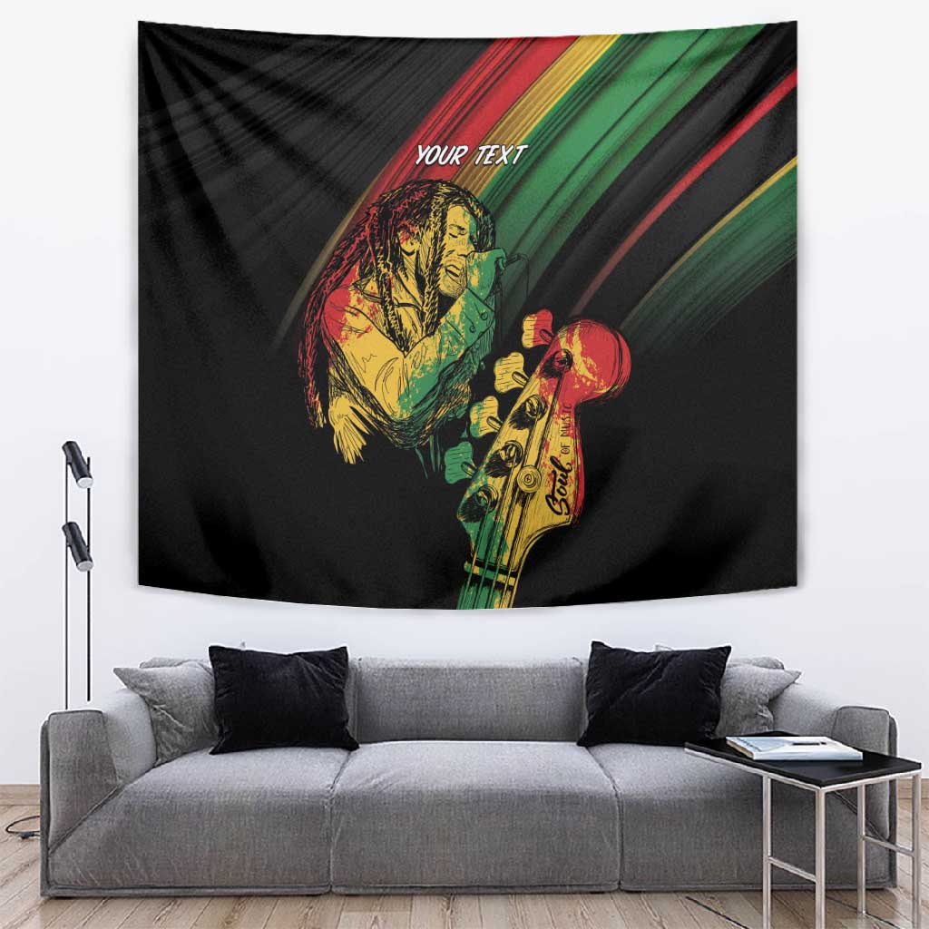 Personalised Afro Vibes Tapestry Reggae King - Live The Way You Love LT7