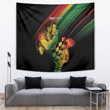 Personalised Afro Vibes Tapestry Reggae King - Live The Way You Love LT7
