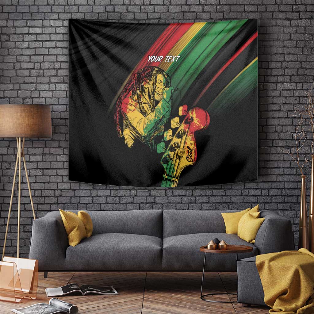 Personalised Afro Vibes Tapestry Reggae King - Live The Way You Love LT7