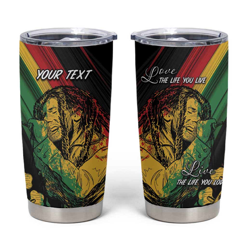 Personalised Afro Vibes Tumbler Cup Reggae King - Live The Way You Love LT7