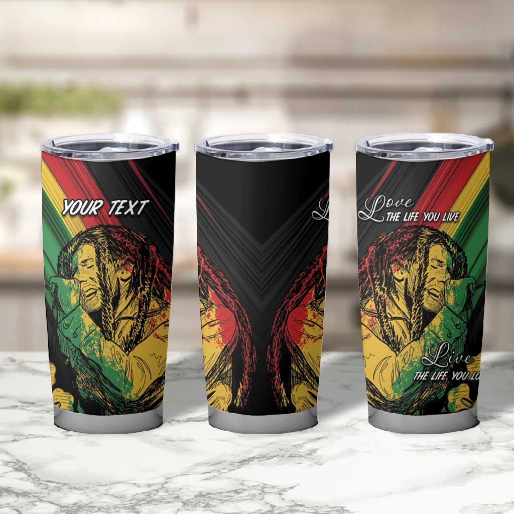 Personalised Afro Vibes Tumbler Cup Reggae King - Live The Way You Love LT7