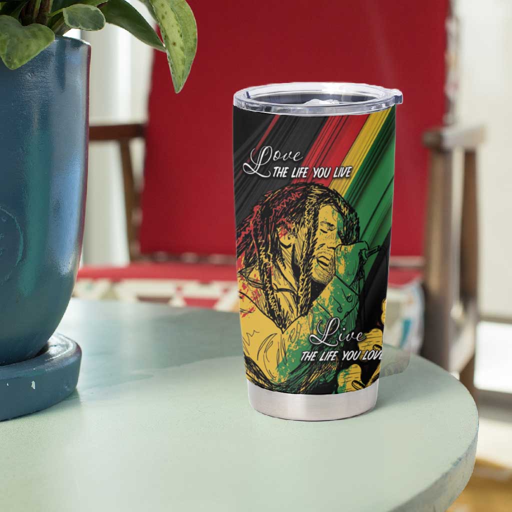Personalised Afro Vibes Tumbler Cup Reggae King - Live The Way You Love LT7