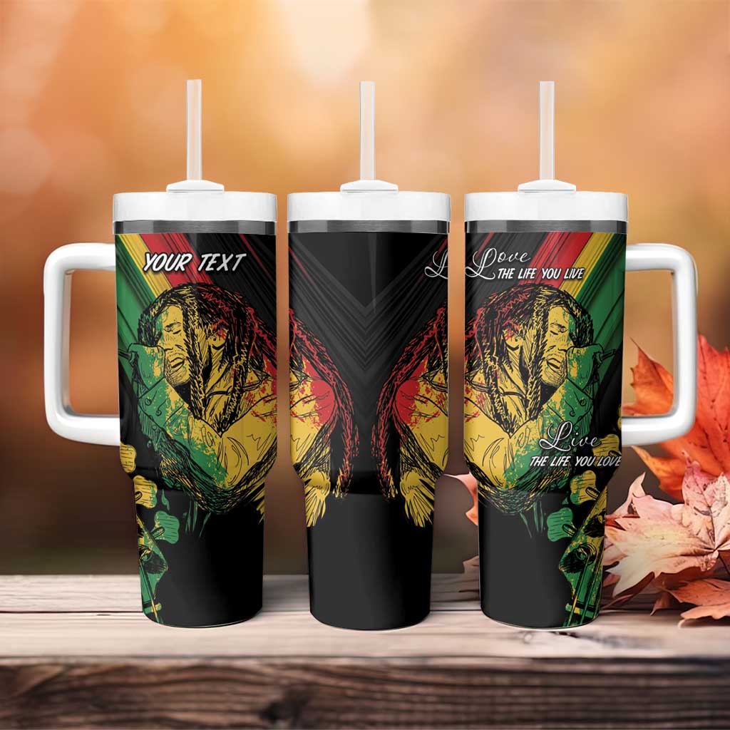 Personalised Afro Vibes Tumbler With Handle Reggae King - Live The Way You Love LT7