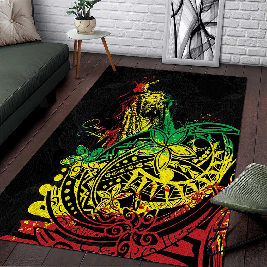 Personalised Jawaiian Reggae Area Rug Afro-Polynesian Style LT7