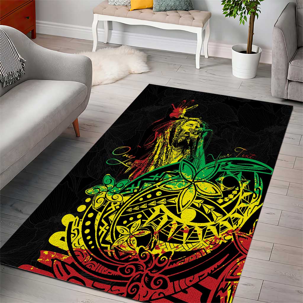 Personalised Jawaiian Reggae Area Rug Afro-Polynesian Style LT7