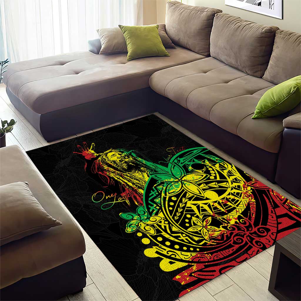 Personalised Jawaiian Reggae Area Rug Afro-Polynesian Style LT7