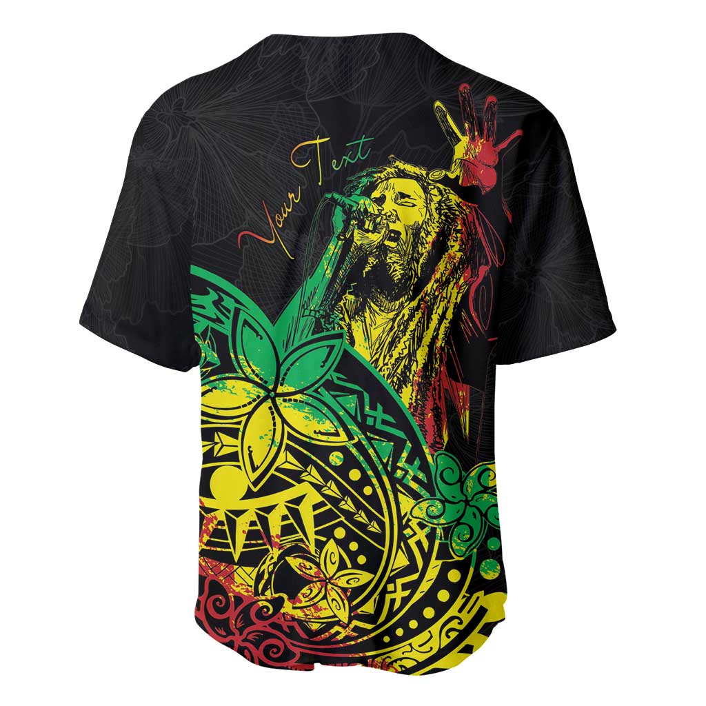 Personalised Jawaiian Reggae Baseball Jersey Afro-Polynesian Style LT7