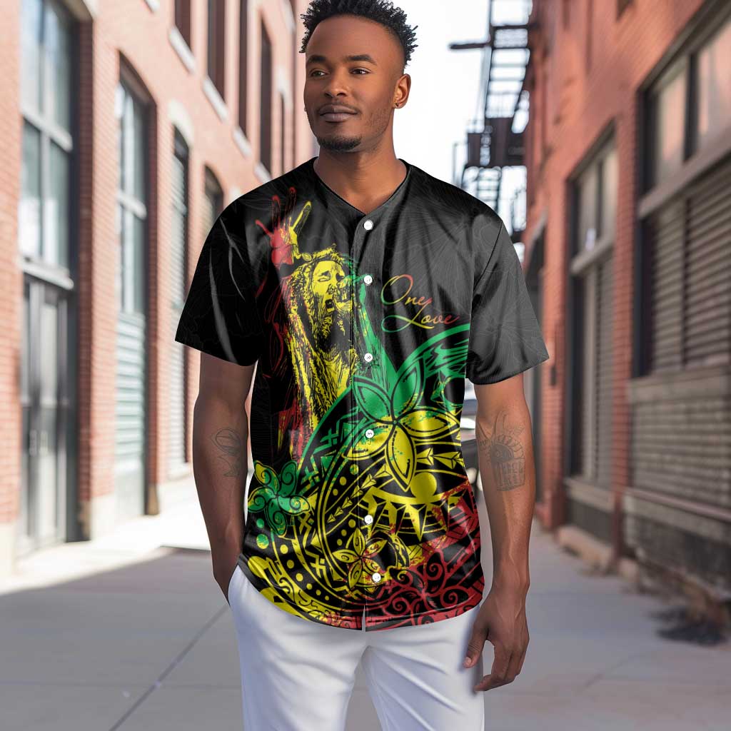 Personalised Jawaiian Reggae Baseball Jersey Afro-Polynesian Style LT7
