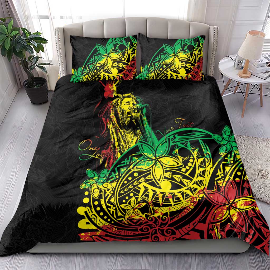 Personalised Jawaiian Reggae Bedding Set Afro-Polynesian Style LT7