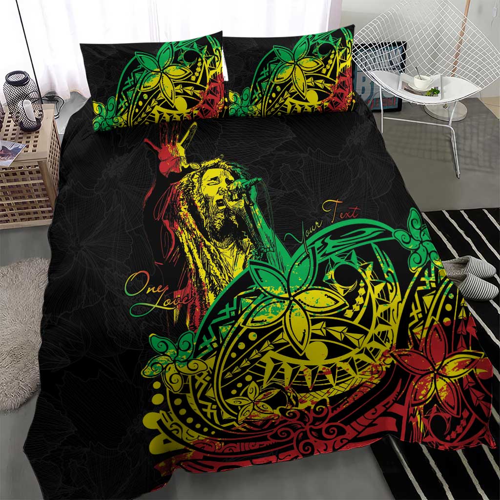 Personalised Jawaiian Reggae Bedding Set Afro-Polynesian Style LT7