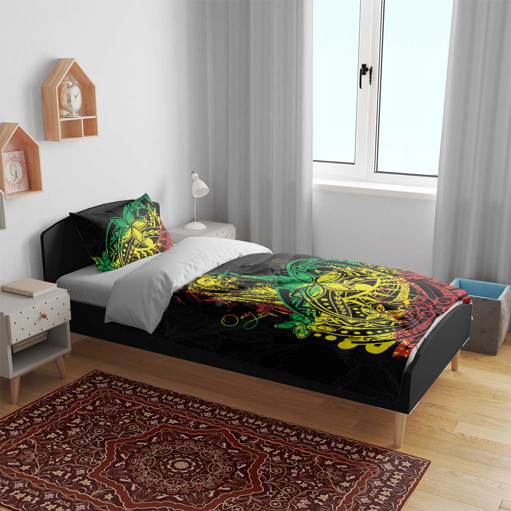 Personalised Jawaiian Reggae Bedding Set Afro-Polynesian Style LT7
