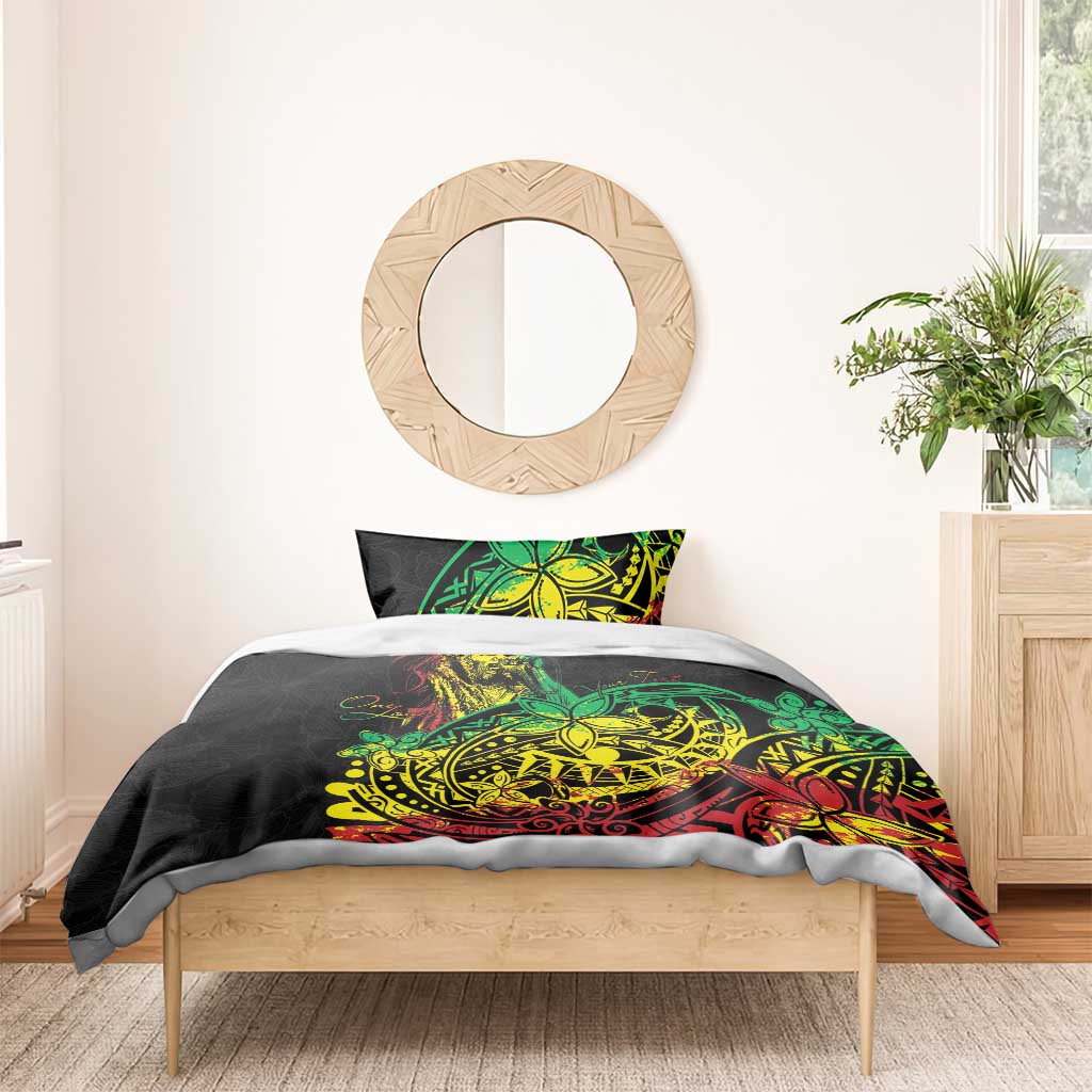 Personalised Jawaiian Reggae Bedding Set Afro-Polynesian Style LT7