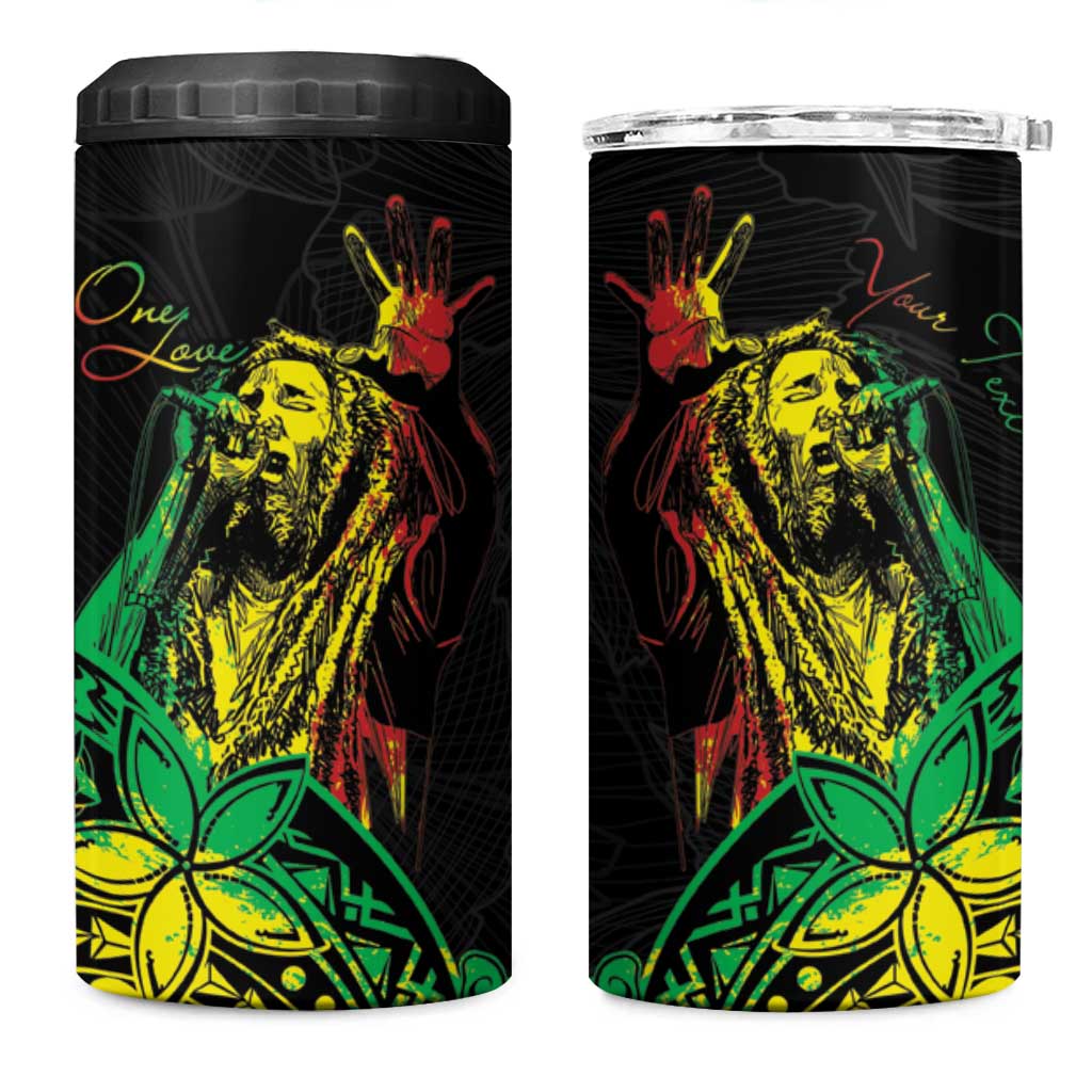 Personalised Jawaiian Reggae 4 in 1 Can Cooler Tumbler Afro-Polynesian Style LT7