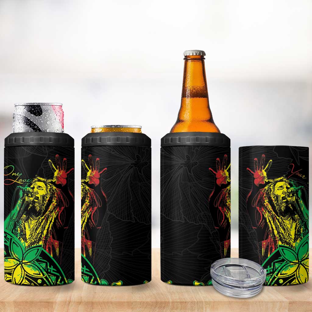Personalised Jawaiian Reggae 4 in 1 Can Cooler Tumbler Afro-Polynesian Style LT7