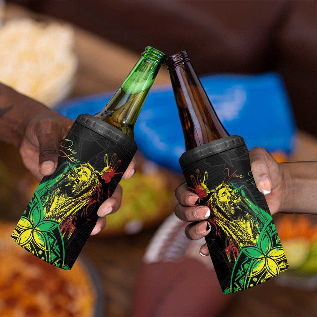 Personalised Jawaiian Reggae 4 in 1 Can Cooler Tumbler Afro-Polynesian Style LT7