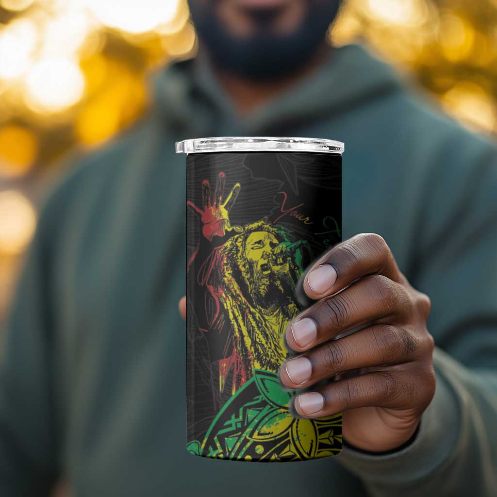 Personalised Jawaiian Reggae 4 in 1 Can Cooler Tumbler Afro-Polynesian Style LT7