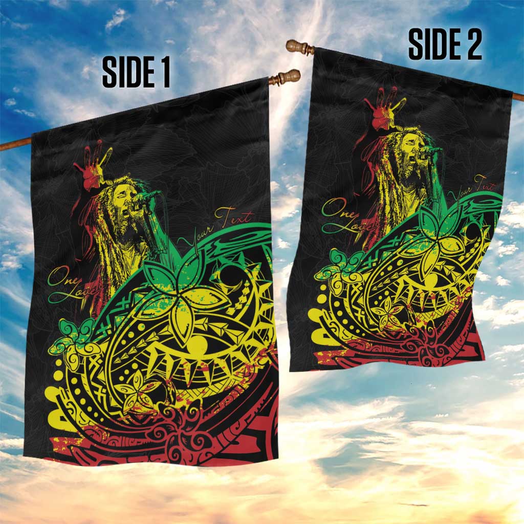 Personalised Jawaiian Reggae Garden Flag Afro-Polynesian Style LT7