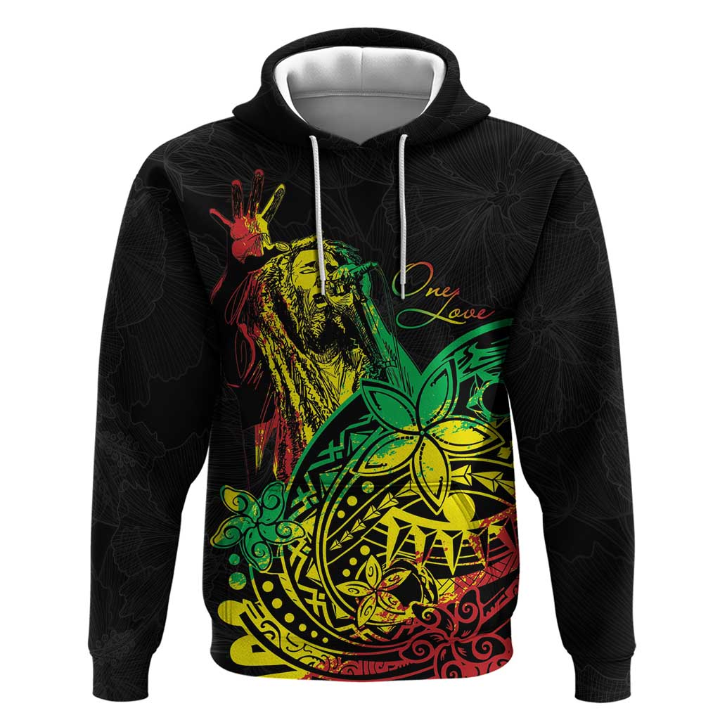 Personalised Reggae Jawaiian Festive Hoodie Mix Polynesian LT7