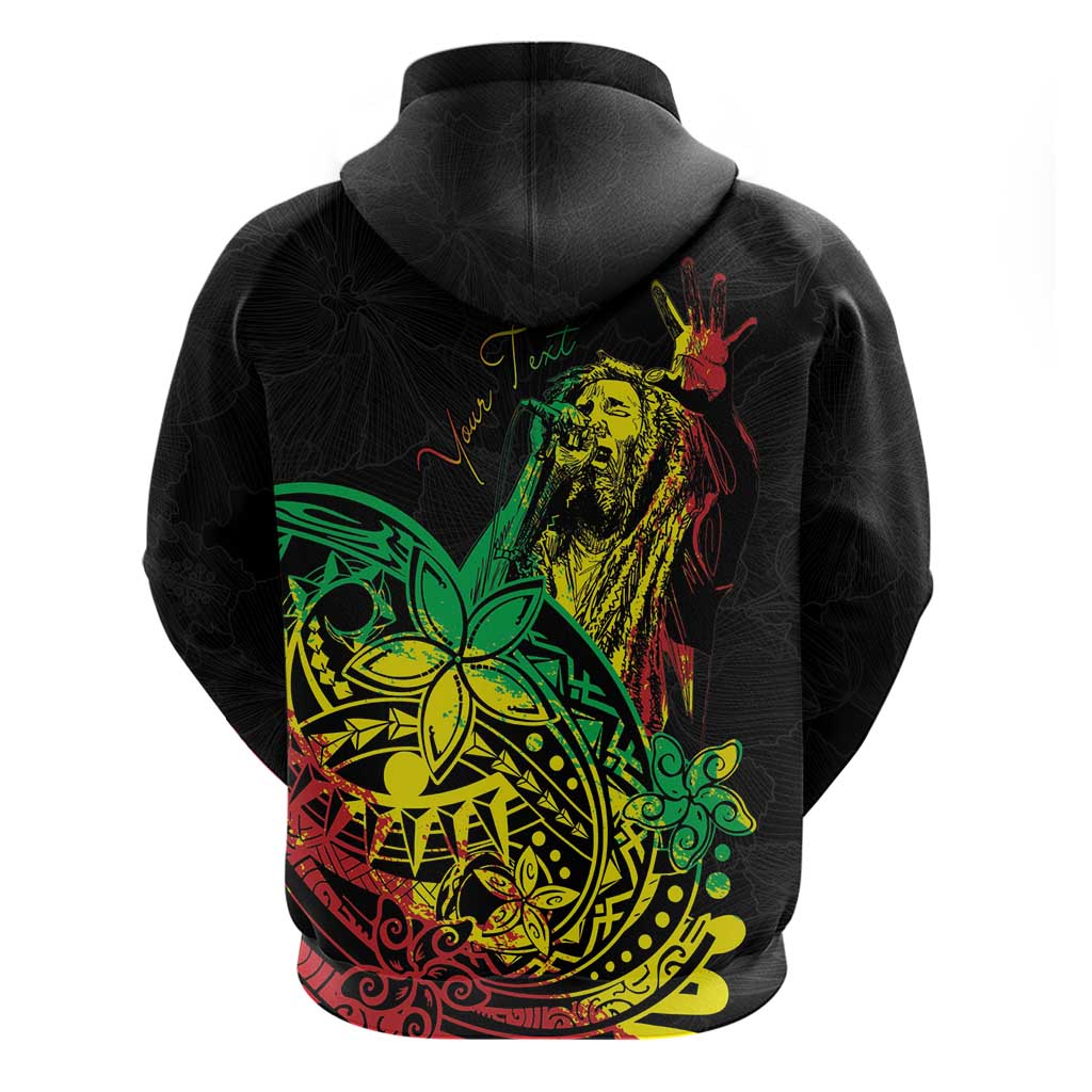 Personalised Reggae Jawaiian Festive Hoodie Mix Polynesian LT7