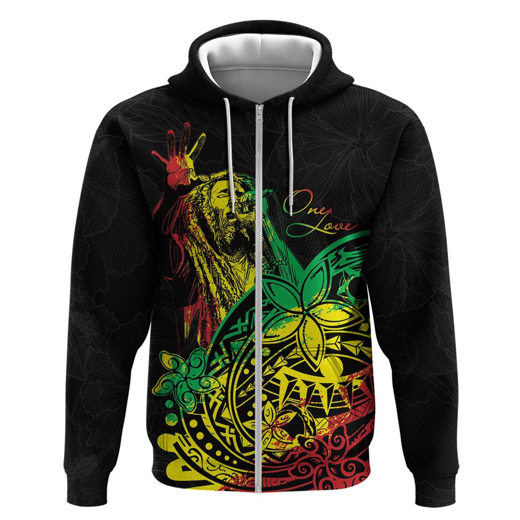Personalised Reggae Jawaiian Festive Hoodie Mix Polynesian LT7