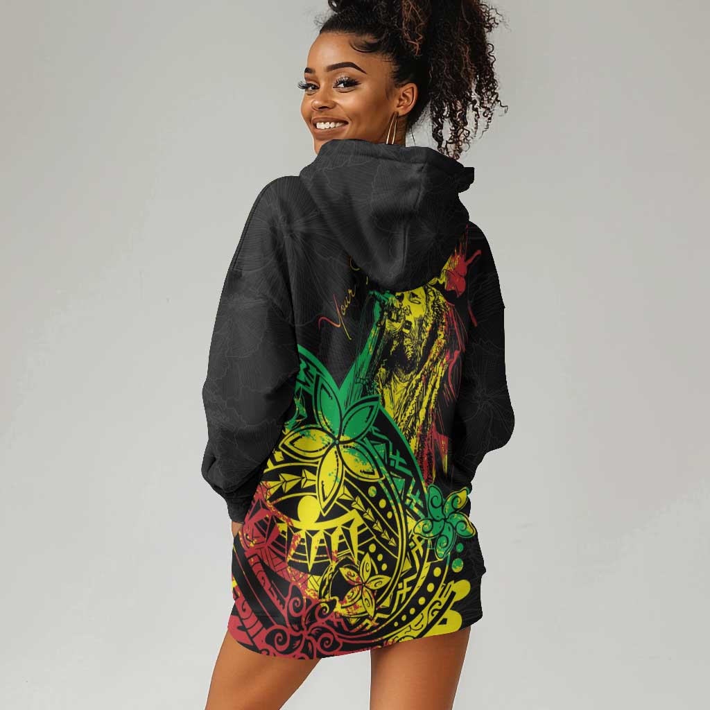 Personalised Jawaiian Reggae Hoodie Dress Afro-Polynesian Style LT7