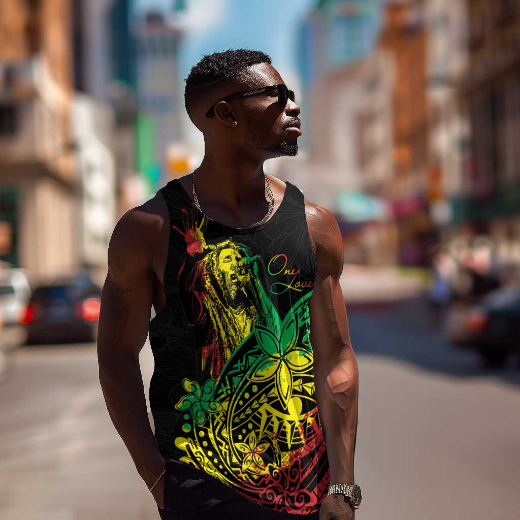 Personalised Jawaiian Reggae Men Tank Top Afro-Polynesian Style LT7