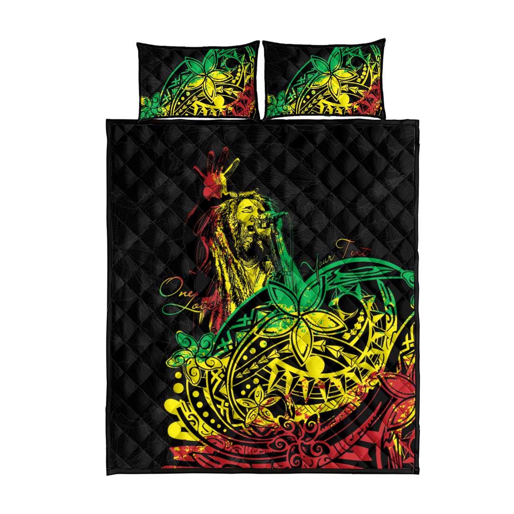 Personalised Jawaiian Reggae Quilt Bed Set Afro-Polynesian Style LT7