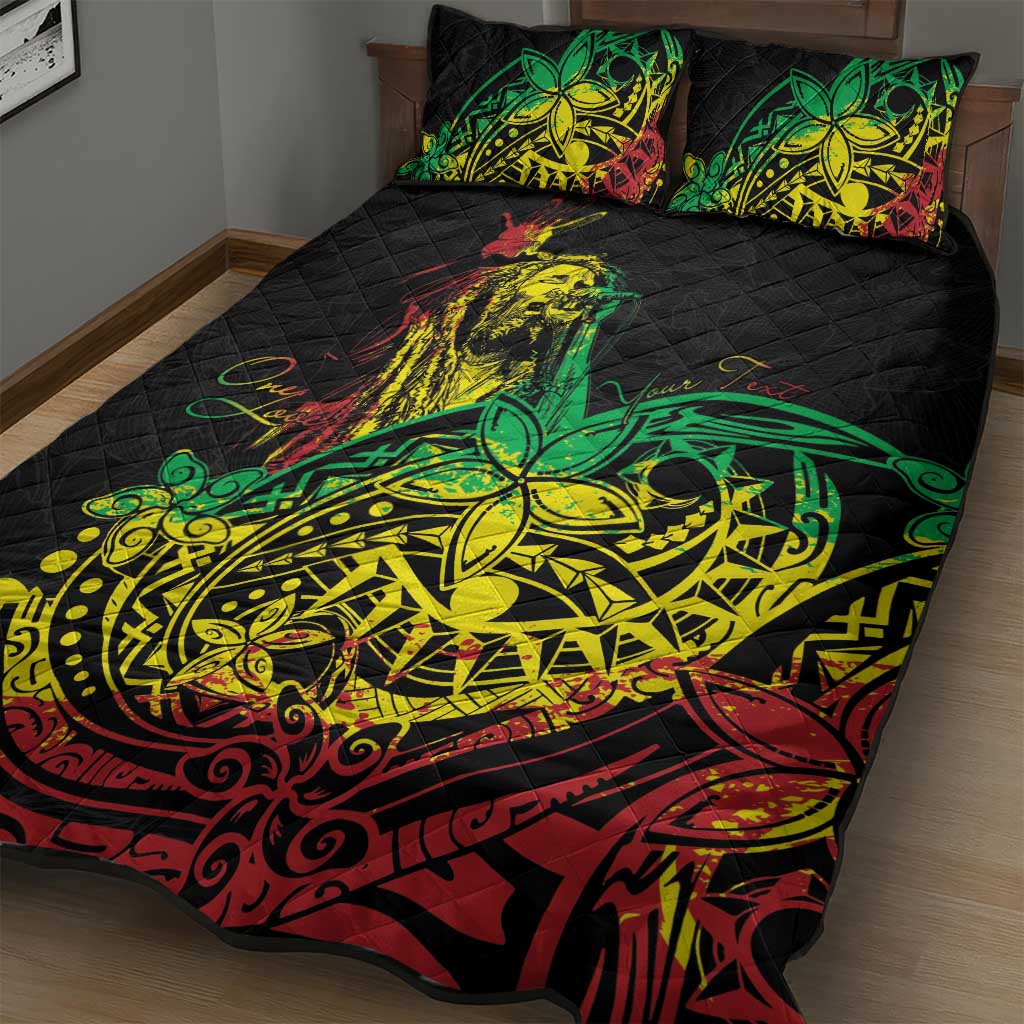 Personalised Jawaiian Reggae Quilt Bed Set Afro-Polynesian Style LT7