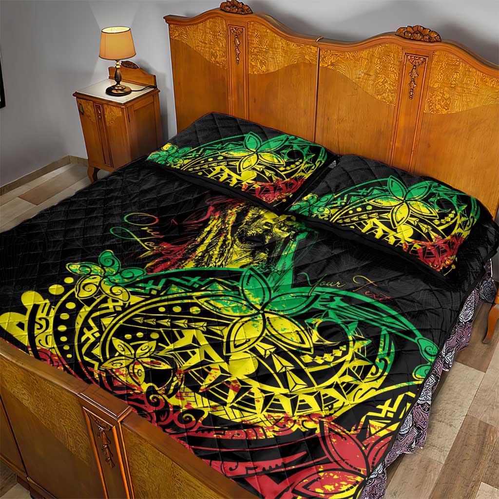 Personalised Jawaiian Reggae Quilt Bed Set Afro-Polynesian Style LT7