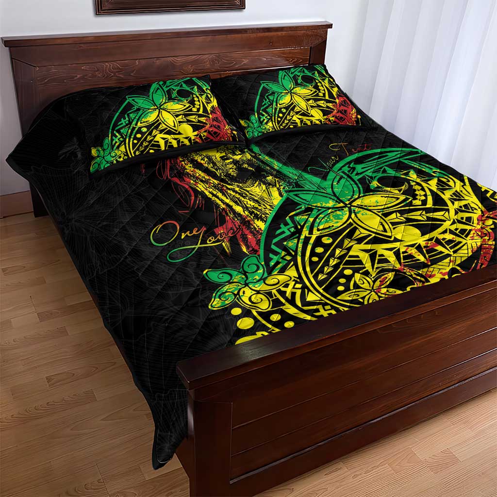 Personalised Jawaiian Reggae Quilt Bed Set Afro-Polynesian Style LT7