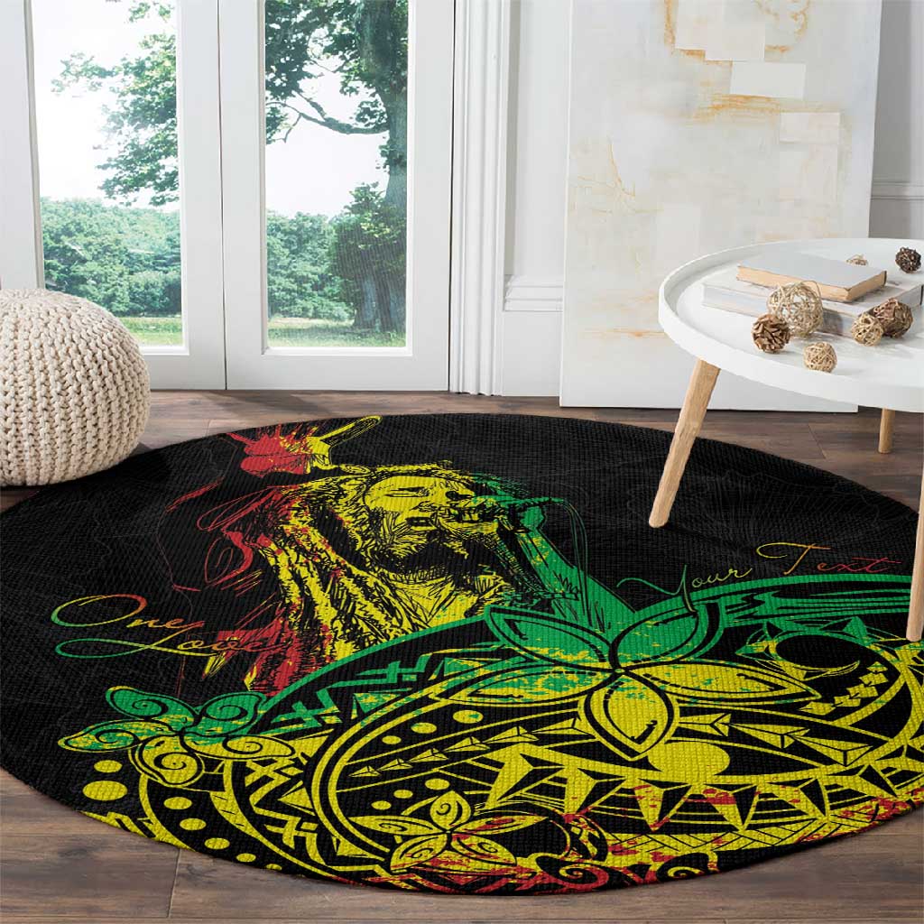 Personalised Jawaiian Reggae Round Carpet Afro-Polynesian Style LT7