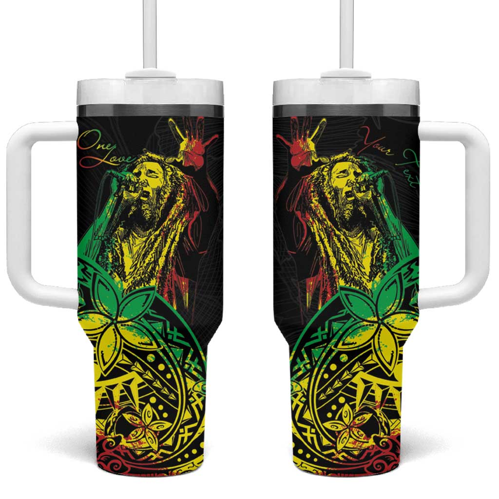 Personalised Jawaiian Reggae Tumbler With Handle Afro-Polynesian Style LT7