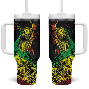 Personalised Jawaiian Reggae Tumbler With Handle Afro-Polynesian Style LT7