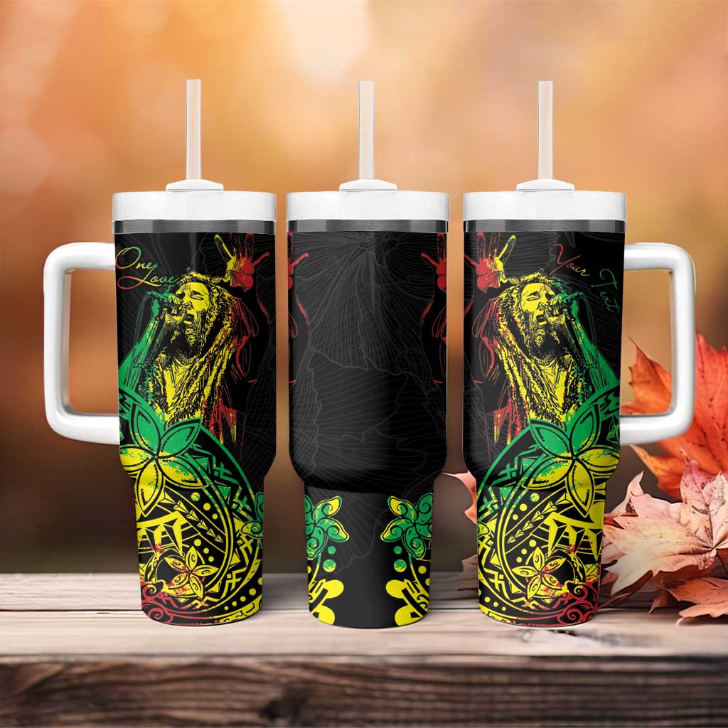Personalised Jawaiian Reggae Tumbler With Handle Afro-Polynesian Style LT7