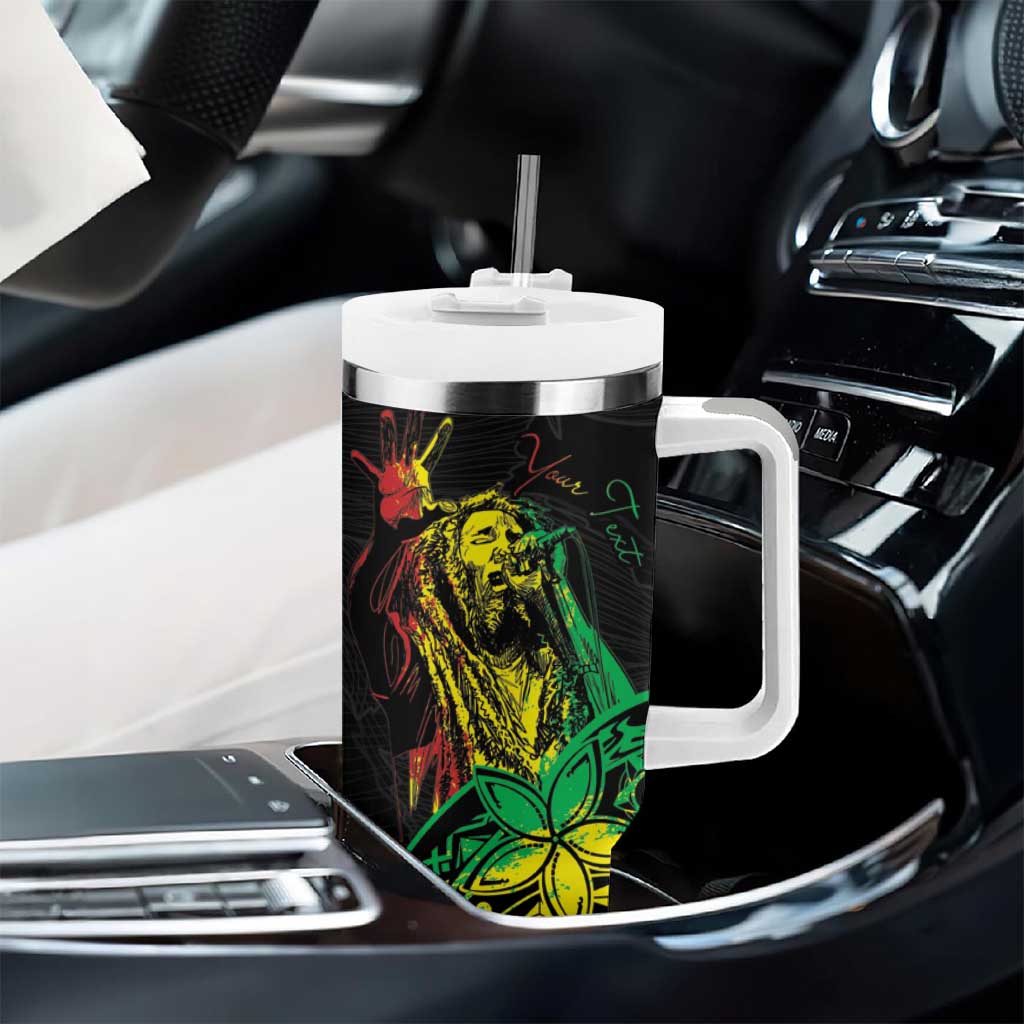 Personalised Jawaiian Reggae Tumbler With Handle Afro-Polynesian Style LT7