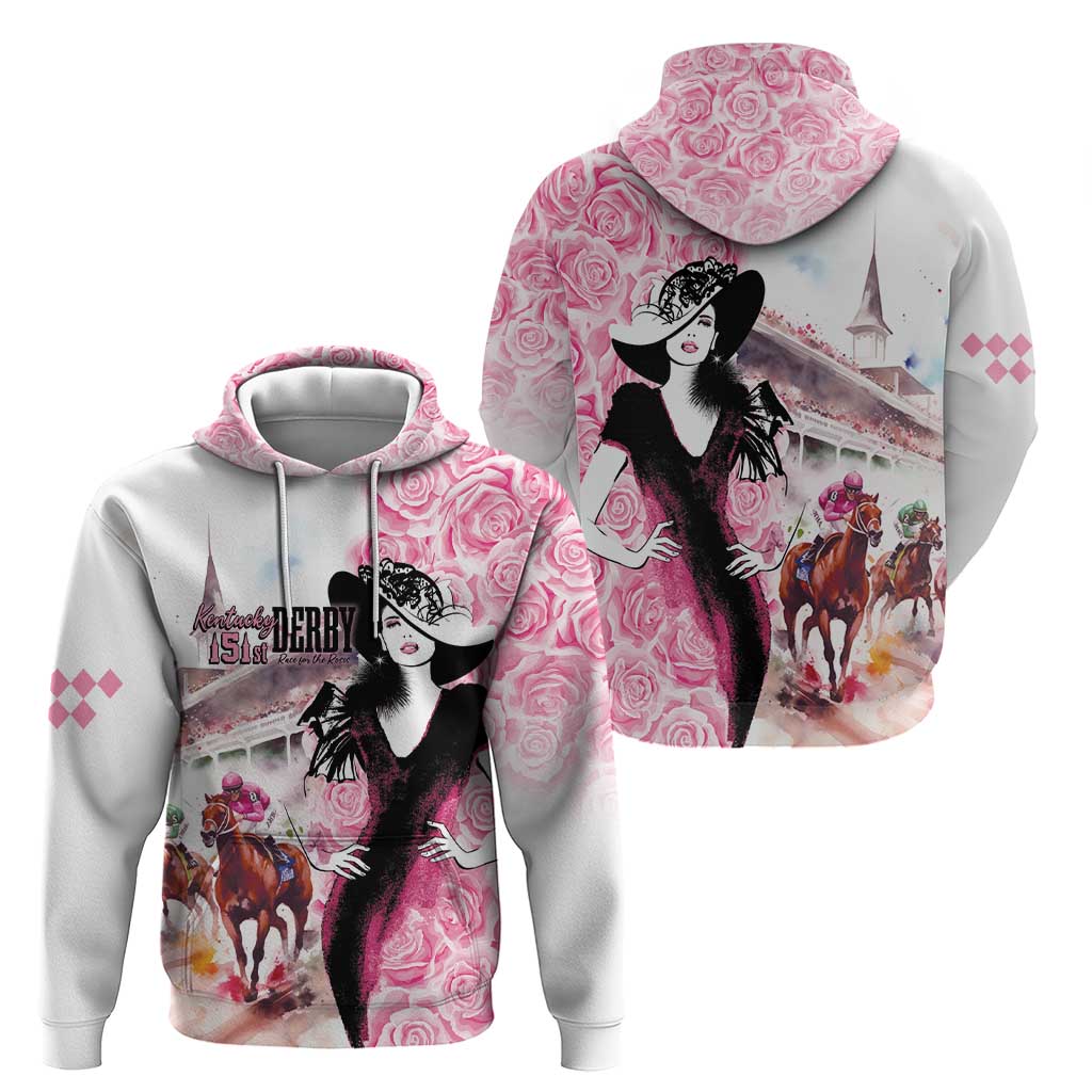 Kentucky Horse Racing Hoodie Derby Day - Pink Out Party LT7
