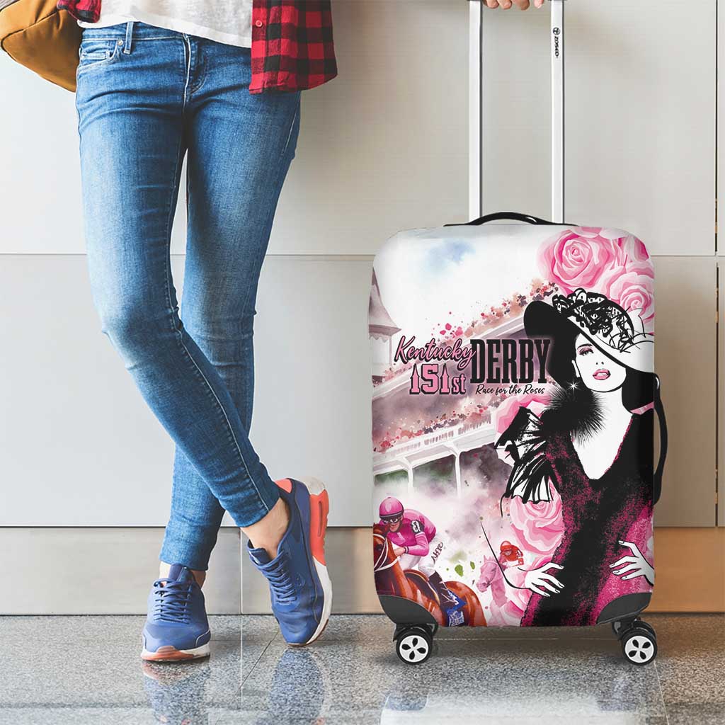 Kentucky Horse Racing Luggage Cover Derby Day - Pink Out Party LT7