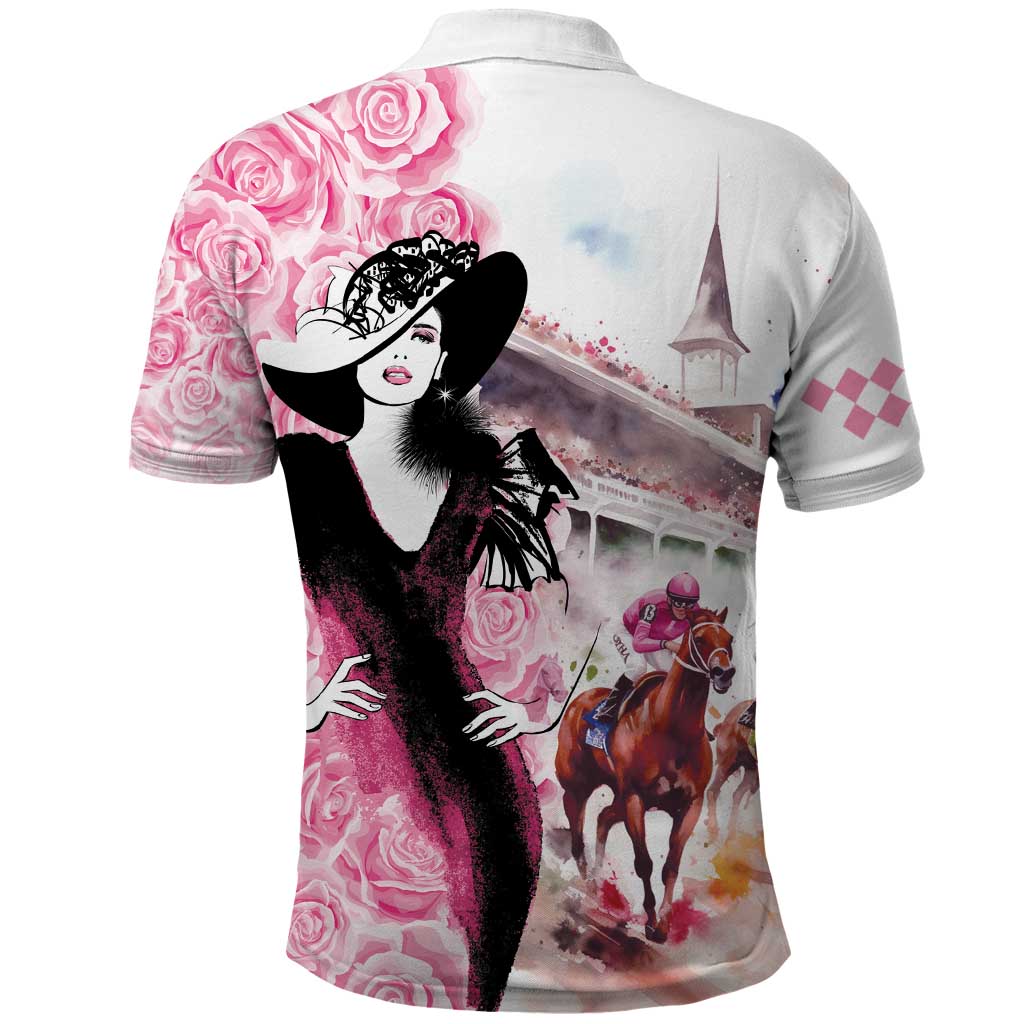 Kentucky Horse Racing Polo Shirt Derby Day - Pink Out Party LT7