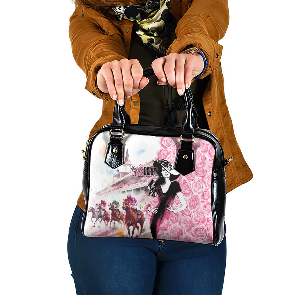 Kentucky Horse Racing Shoulder Handbag Derby Day - Pink Out Party LT7