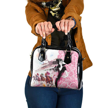 Kentucky Horse Racing Shoulder Handbag Derby Day - Pink Out Party LT7