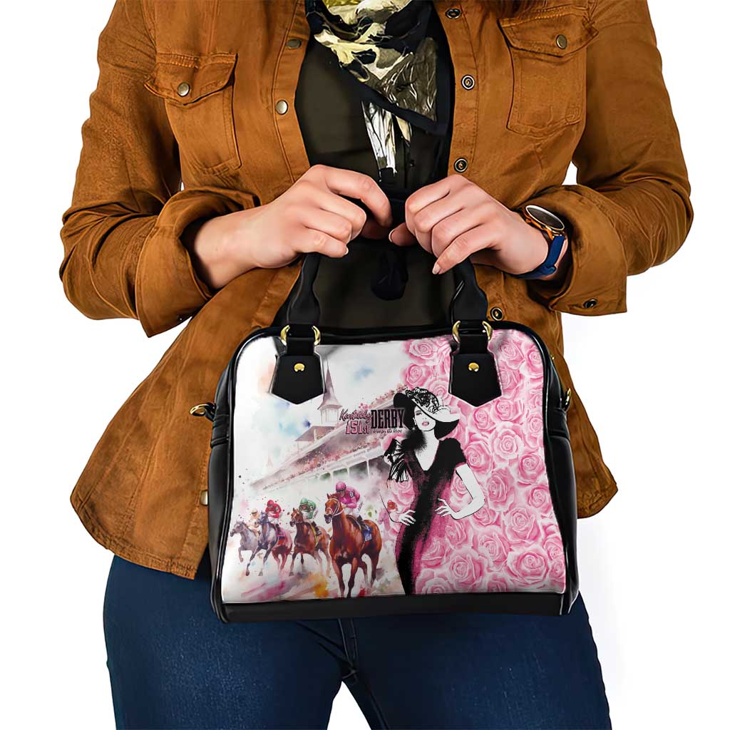 Kentucky Horse Racing Shoulder Handbag Derby Day - Pink Out Party LT7