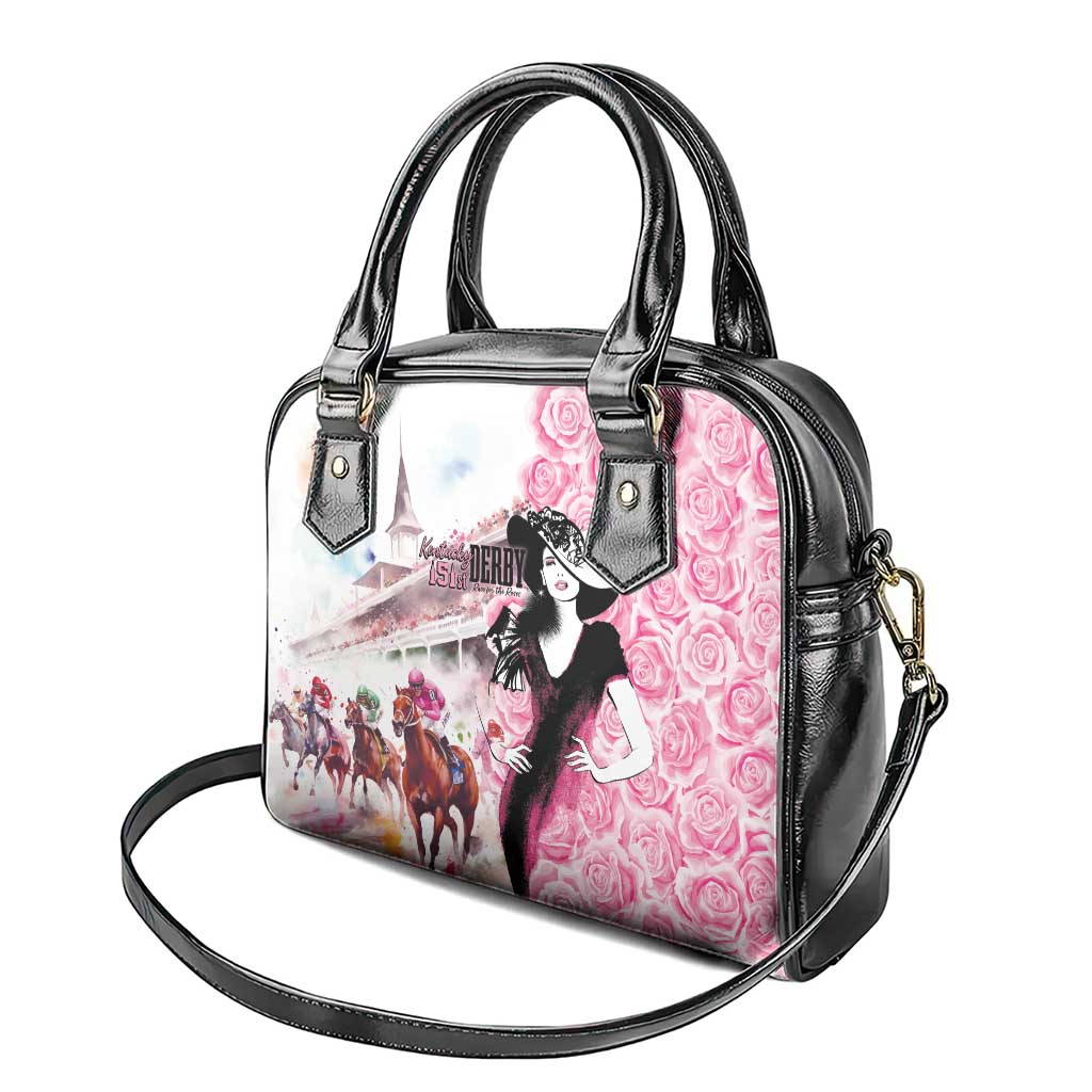 Kentucky Horse Racing Shoulder Handbag Derby Day - Pink Out Party LT7