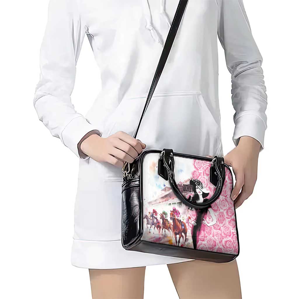 Kentucky Horse Racing Shoulder Handbag Derby Day - Pink Out Party LT7