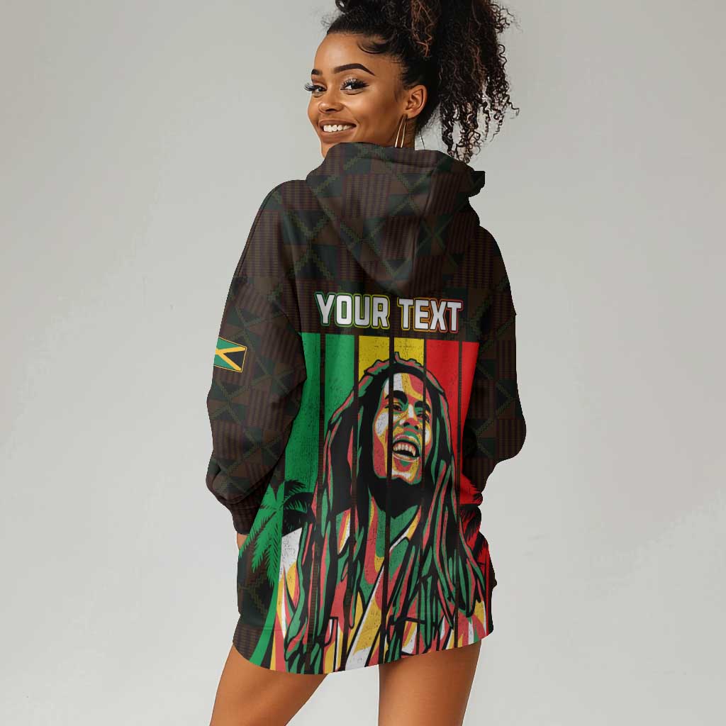 Personalised Jamaica Hoodie Dress Reggae Festival Bob Marley Abstract Portrait LT7